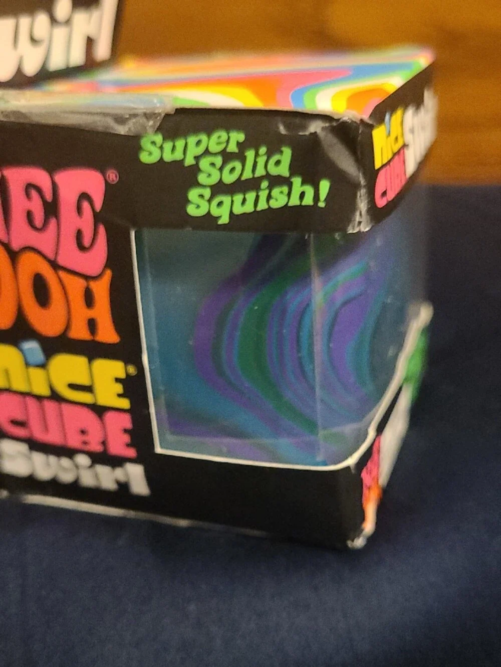 Nice Cube Swirl Super Solid Squish - Purple & Teal